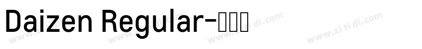 Daizen Regular字体转换